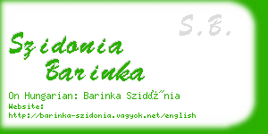 szidonia barinka business card